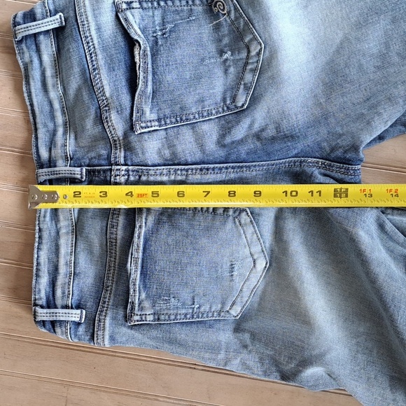 Indigo Rein Distressed Y2K Stretchy Comfy Denim Shorts Medium Wash - Picture 10 of 11